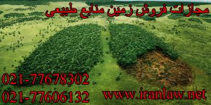 مجازات فروش زمین منابع طبیعی